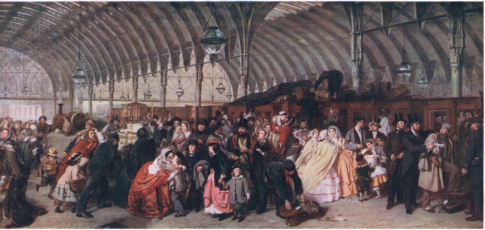 The Railway Station by William Powell Frith: Fine art print