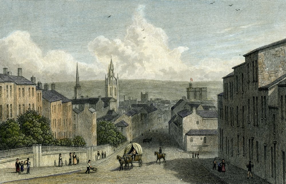 Newcastle from Westgate Hill, Engraved by Edward Finden