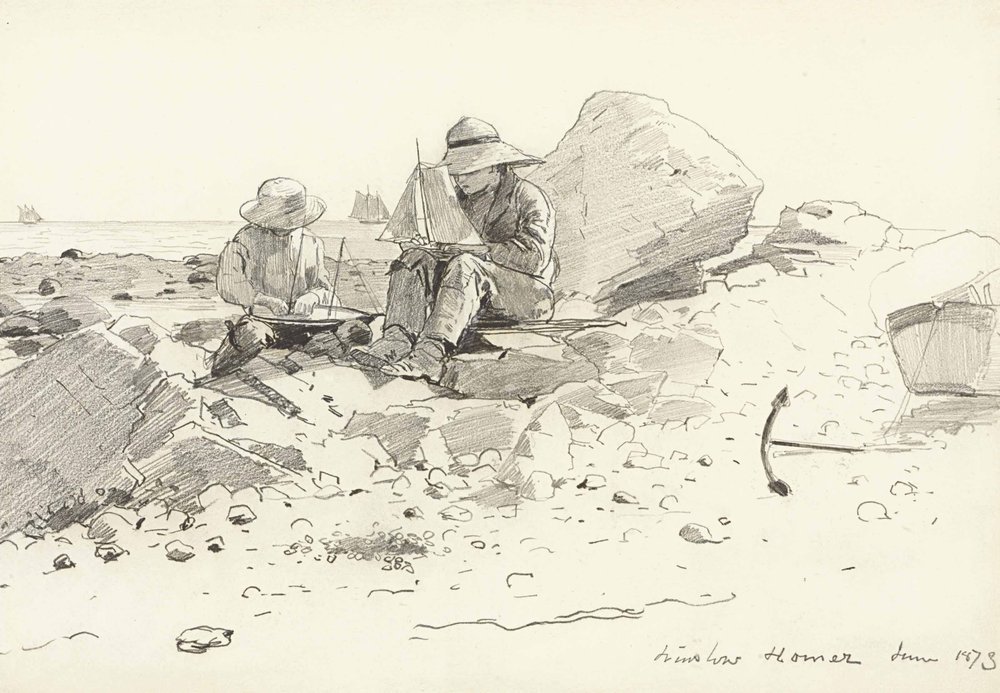 The Boat Builders by Winslow Homer