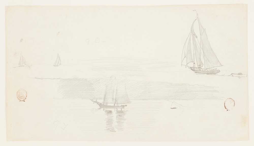Four Schooners by Winslow Homer