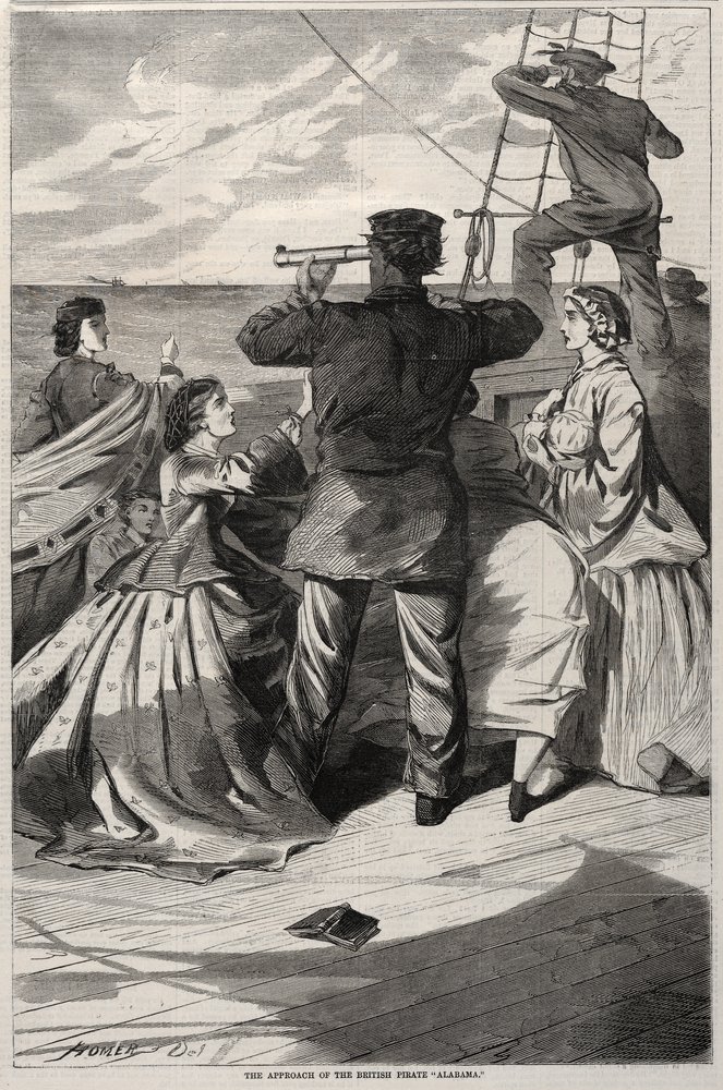 The Approach of the British Pirate "Alabama" by Winslow Homer