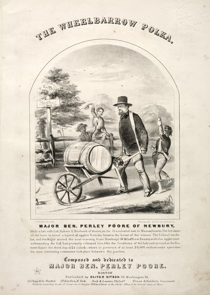 The Wheelbarrow Polka - Sheet Music Cover by Winslow Homer