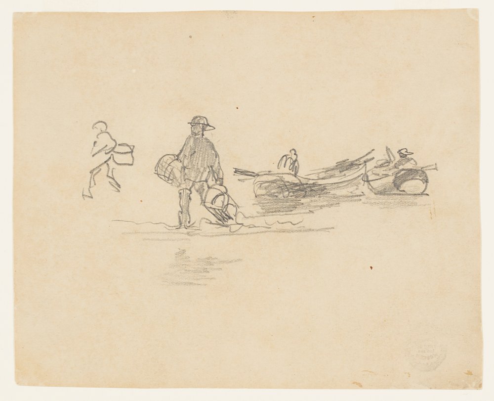 Two Fishermen, England by Winslow Homer