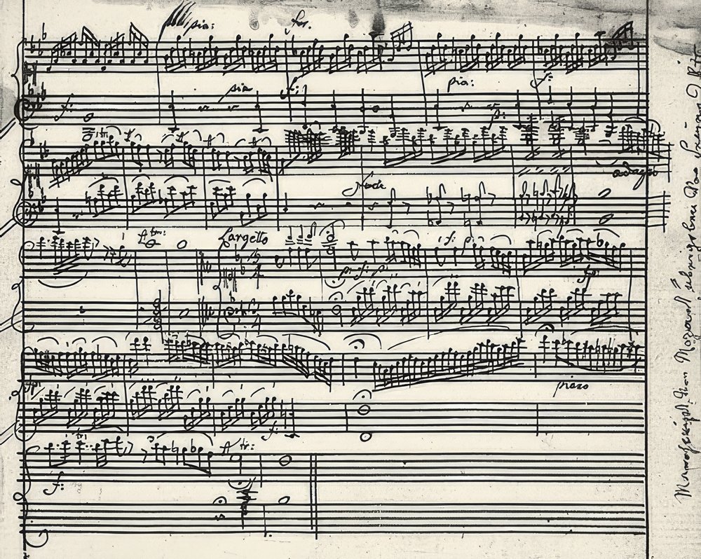 Musical autograph manuscript by Wolfgang Amadeus Mozart