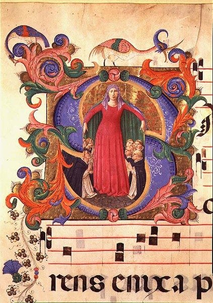 Missal 515 f.169r Madonna Misericordia, 1448-49