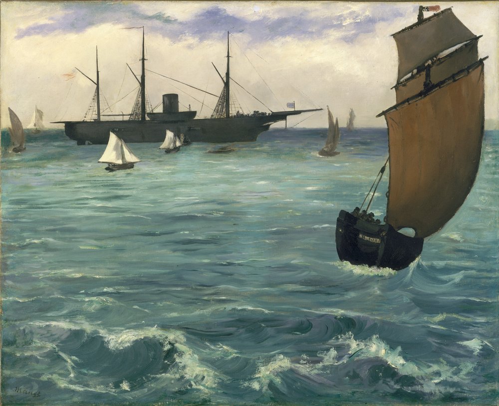 The Kearsarge at Boulogne by Édouard Manet