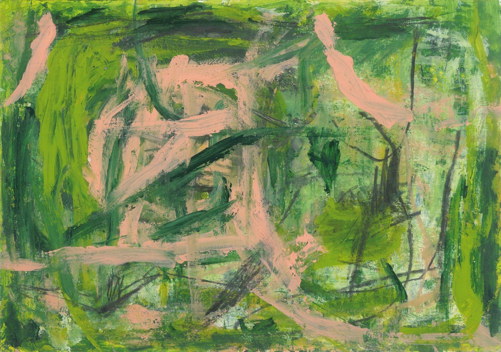 Dynamic Green Brushstrokes by Agnieszka Paluch