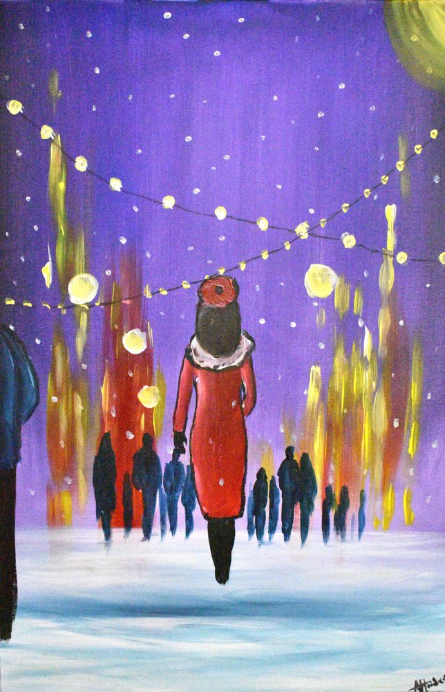Snowy City Lights by Aisha Haider