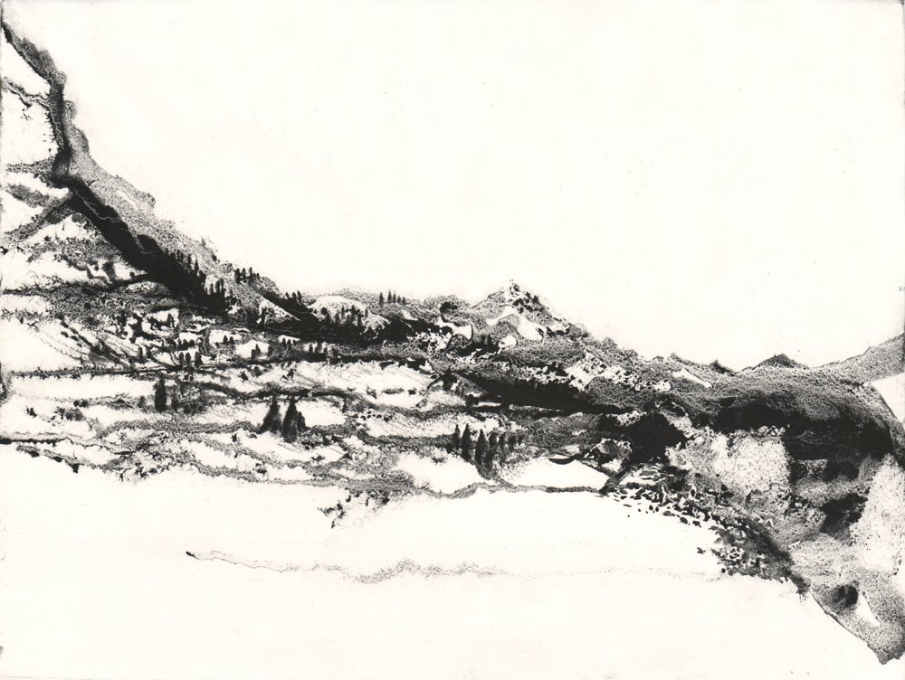 Monochromatic Mountain Landscape by Alex Walsh