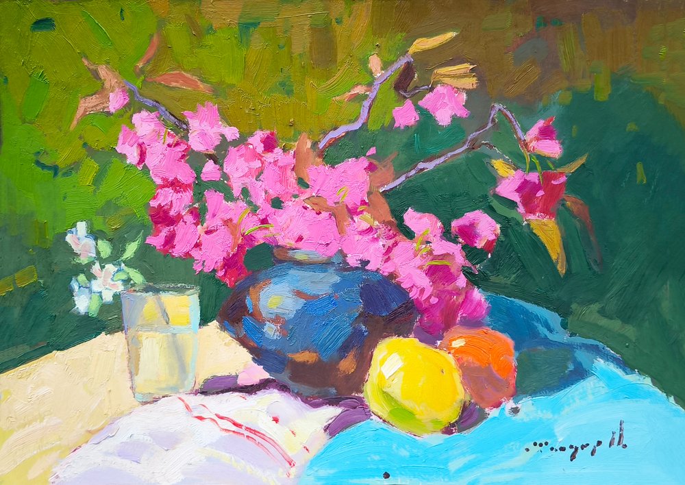 Cherry Blossom Still Life by Alexander Shandor
