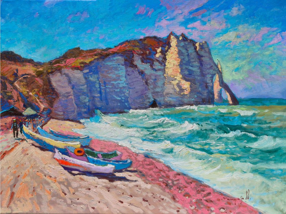 Etretat Cliffs Beach by Alexander Shandor