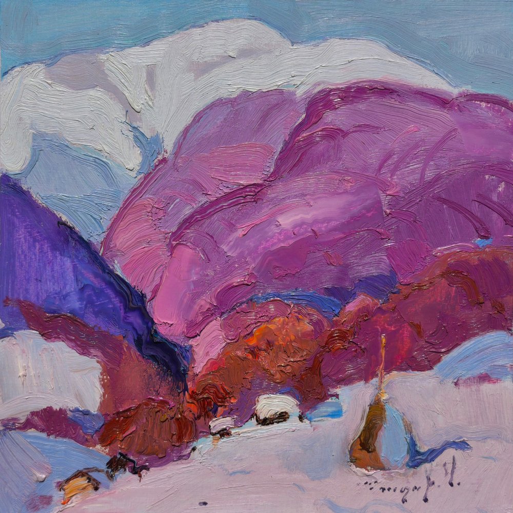 Purple Winter Mountains by Alexander Shandor
