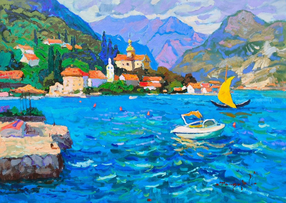 Vibrant Coastal Bay by Alexander Shandor