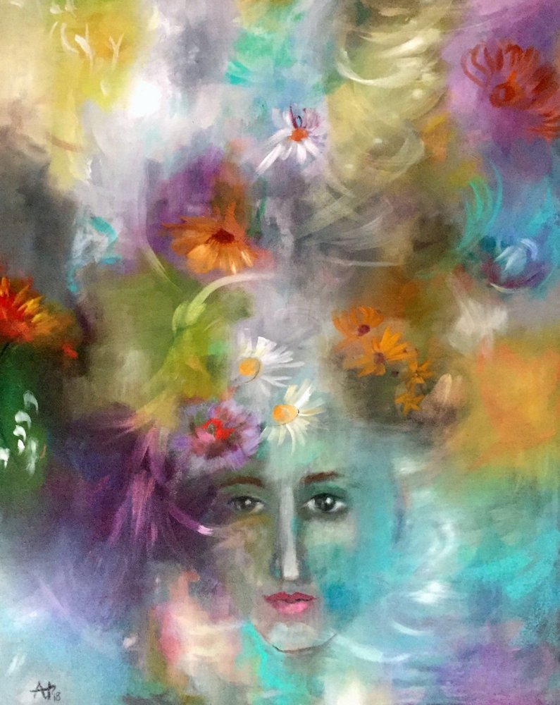 Floral Dream Portrait by Alexandra Higgins