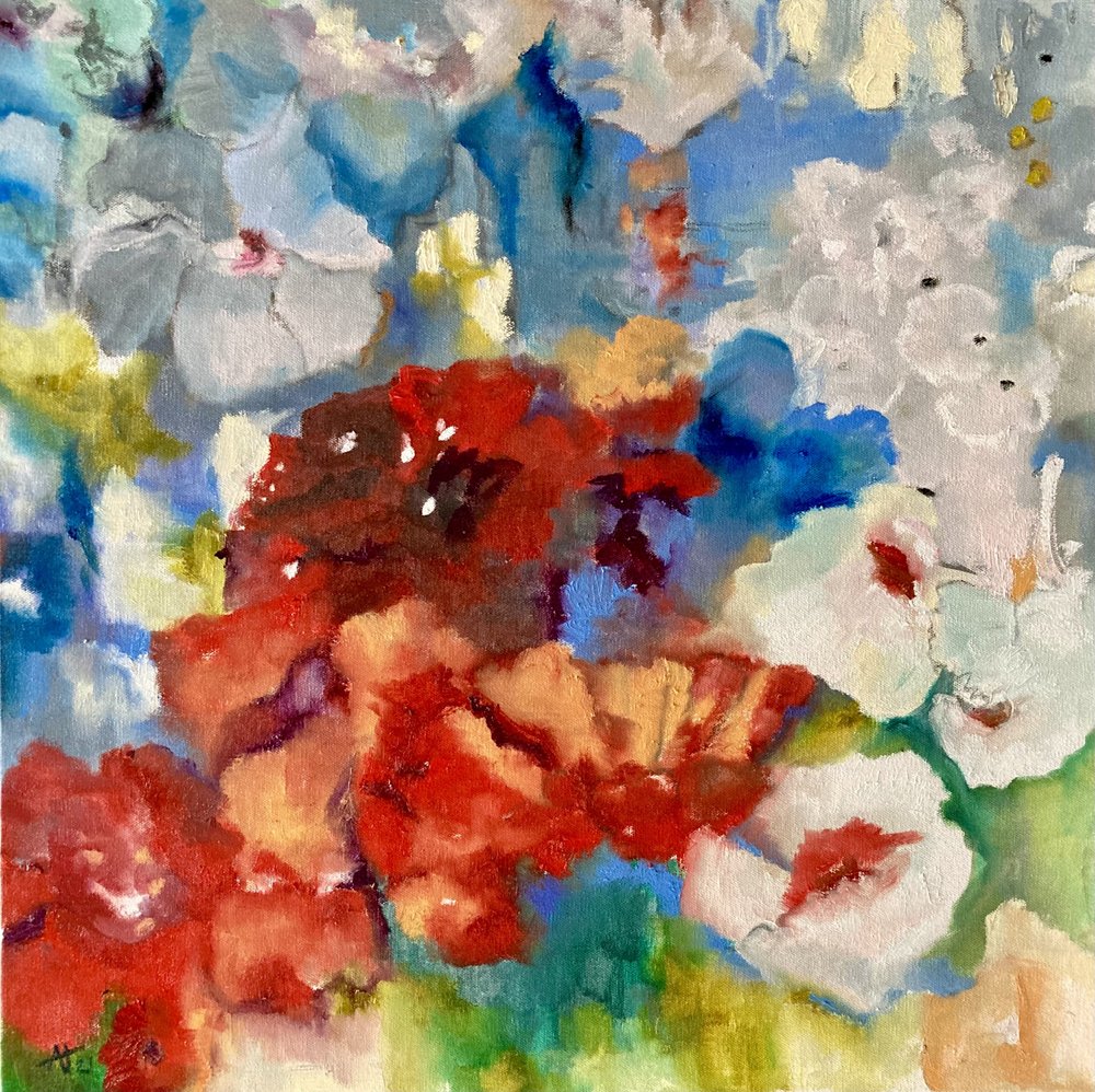 Vibrant Abstract Flowers by Alexandra Higgins