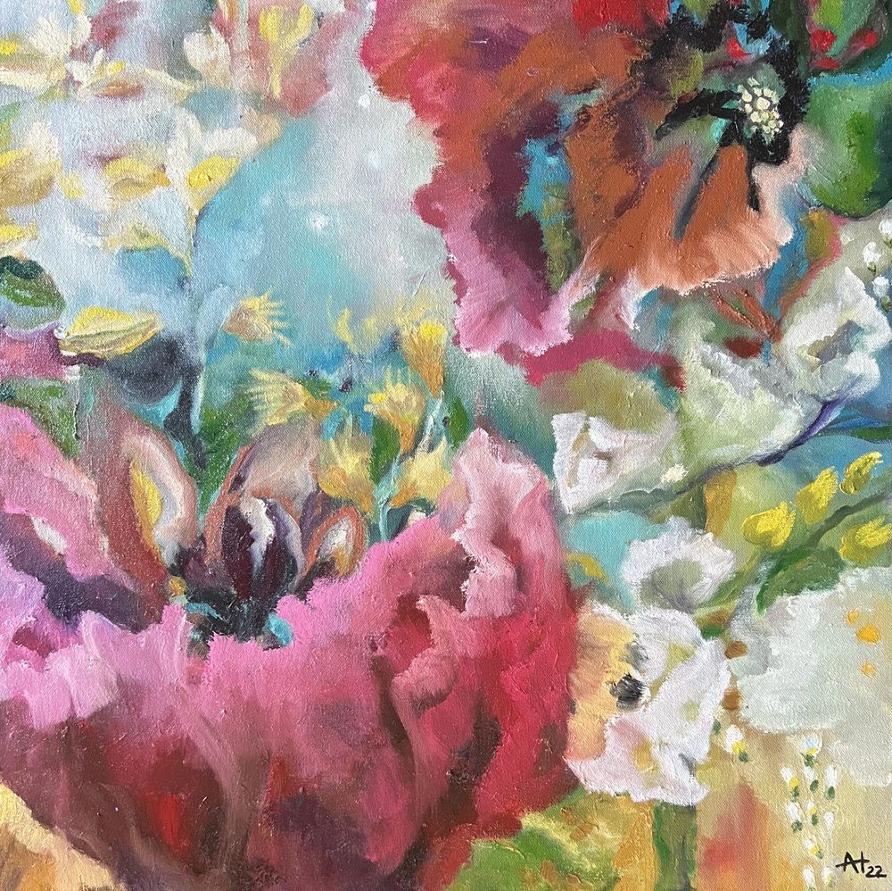 Vibrant Floral Abstract by Alexandra Higgins