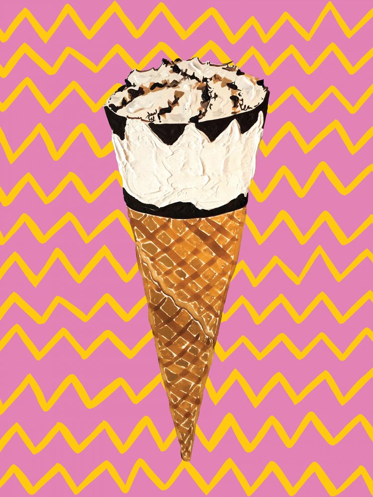 Pop Art Ice Cream Cone by Alice Straker