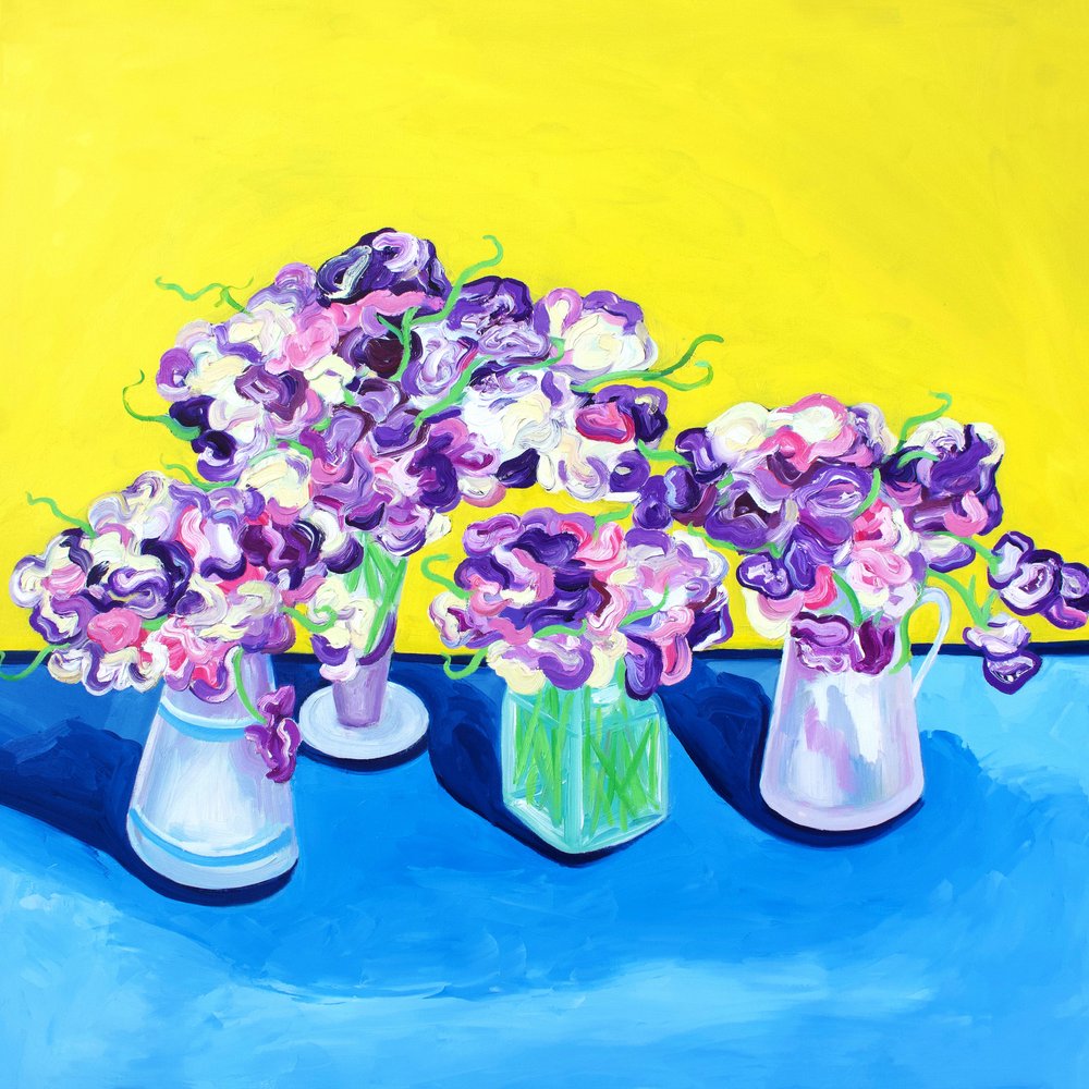 Vibrant Sweet Pea Bouquets by Alice Straker