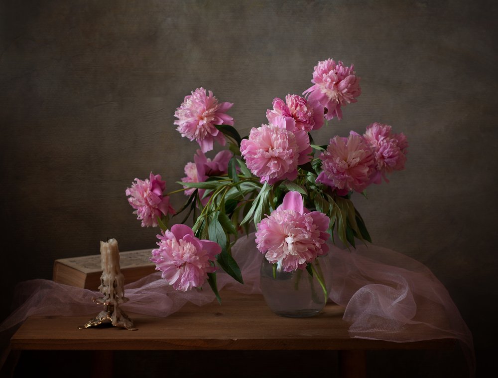 Pink Peony Still Life by Alina Lankina