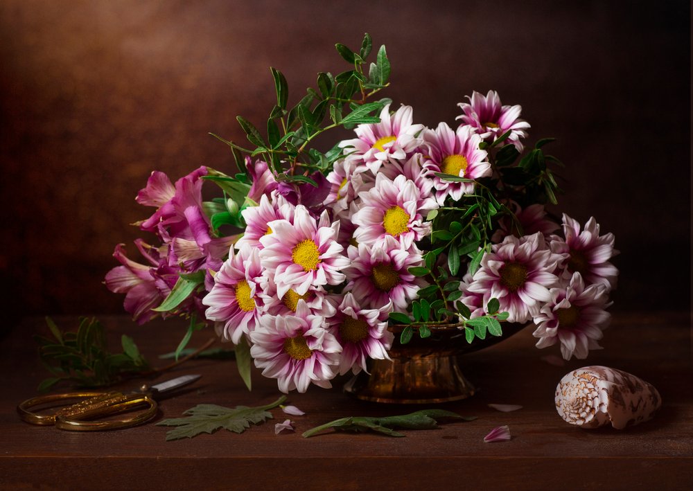 Rustic Floral Still Life by Alina Lankina