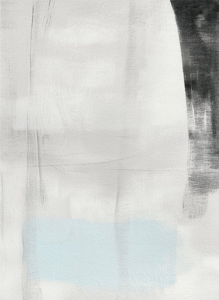 Blue Block Abstract by Alma