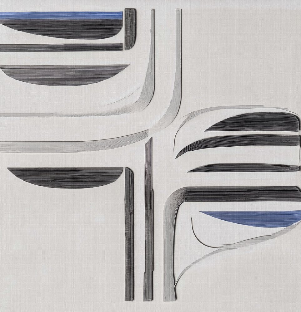 Modern Blue Gray Flow by Alma