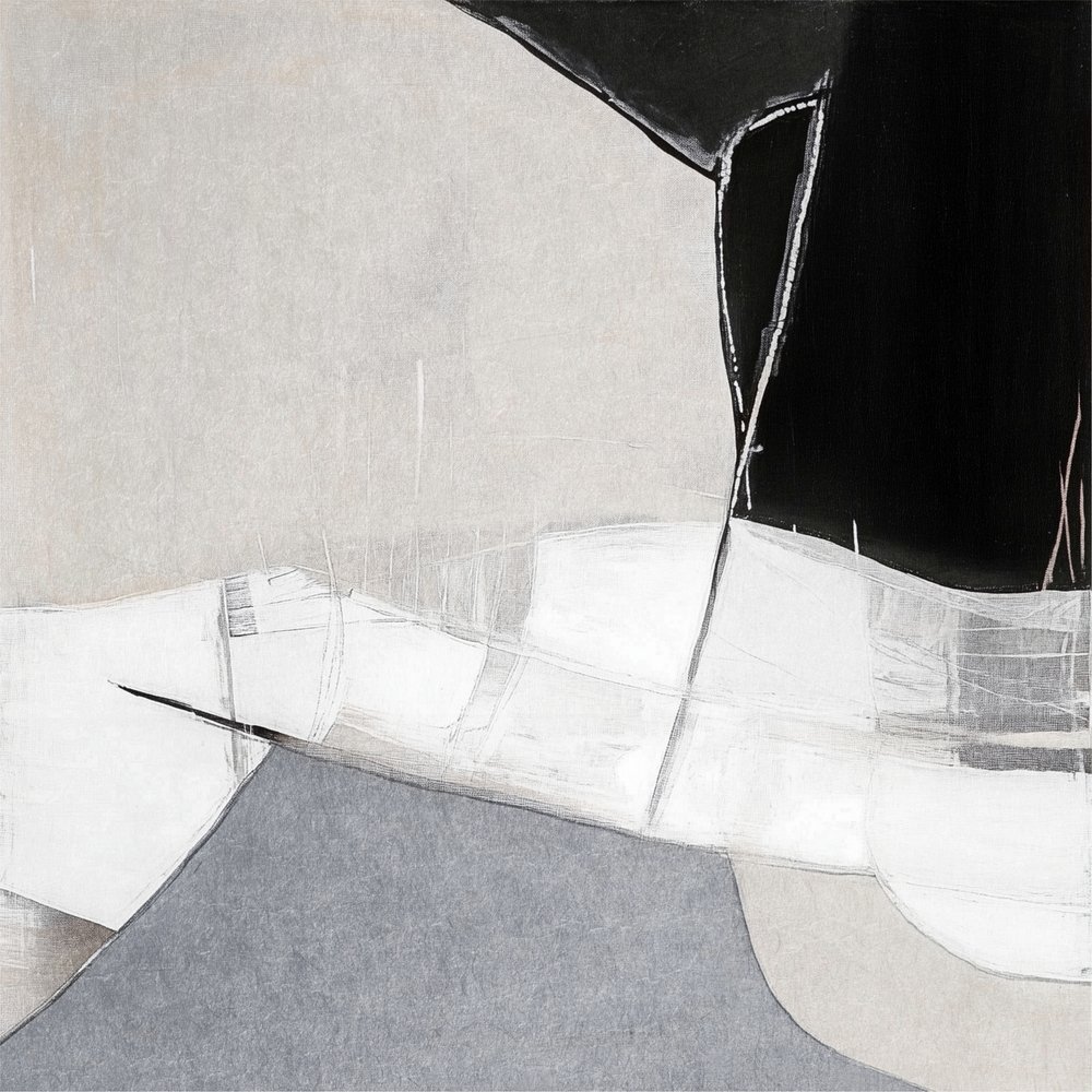 Monochrome Abstract Composition by Alma