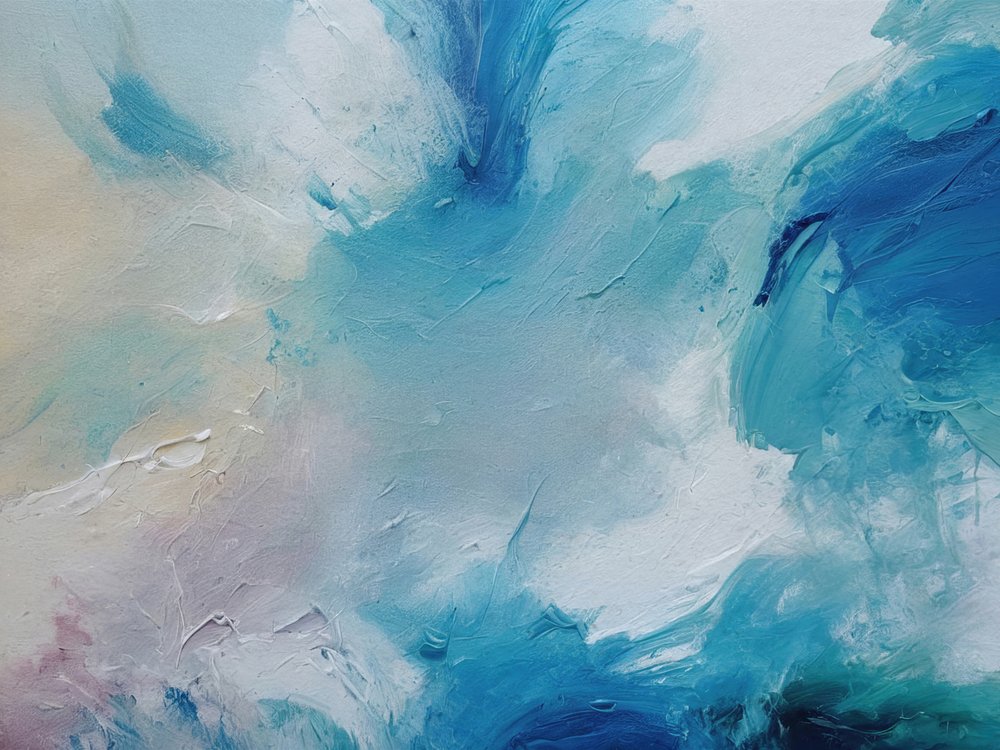 Abstract Blue Serenity by Alpenglow Workshop