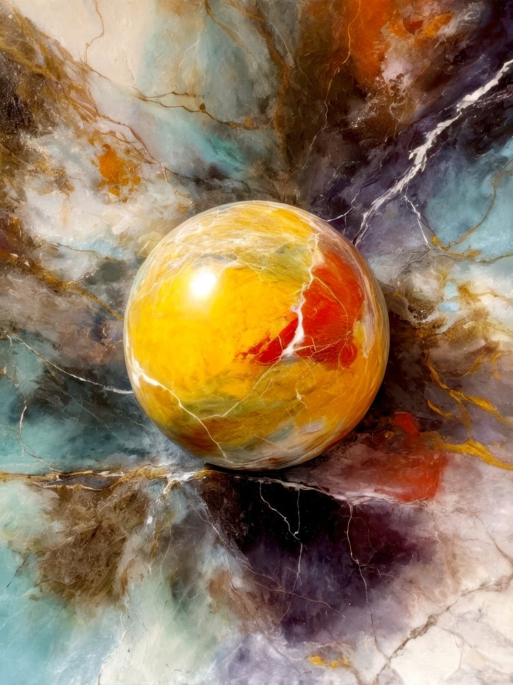 Colorful Cosmic Orb by Alpenglow Workshop