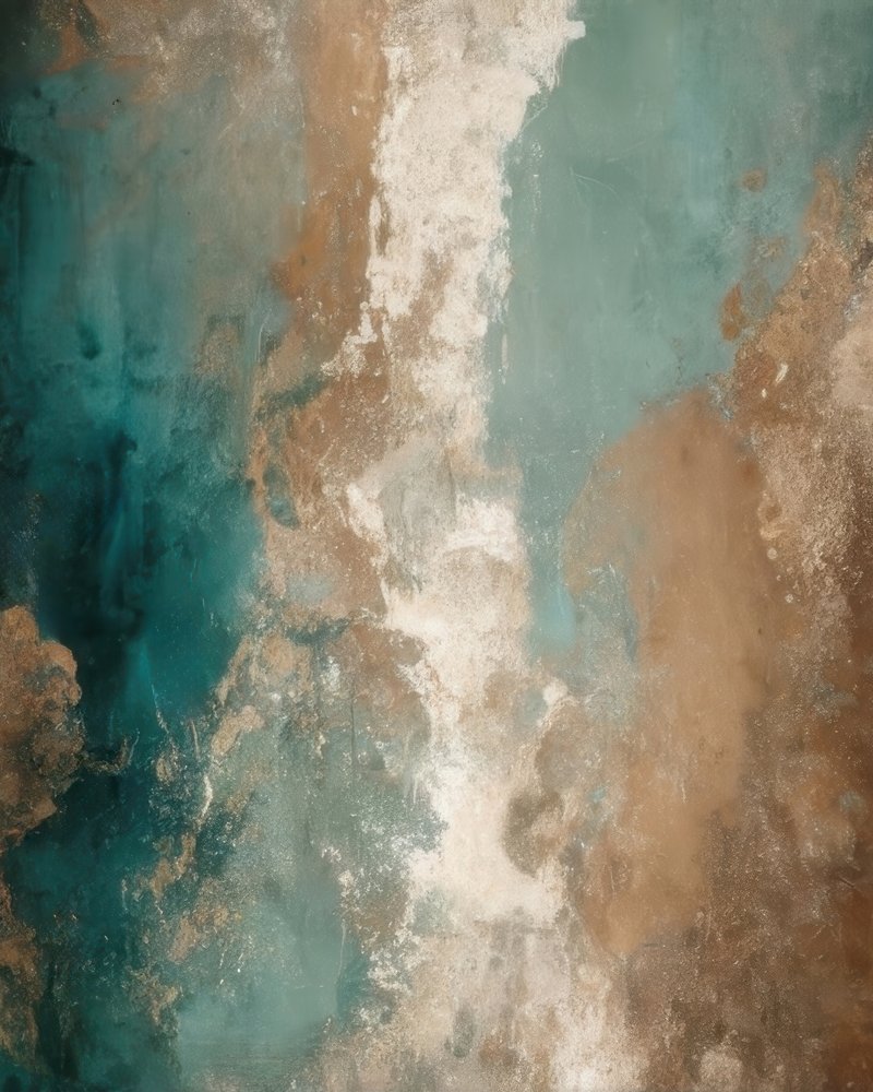 Deep Teal Gold Swirl by Alpenglow Workshop