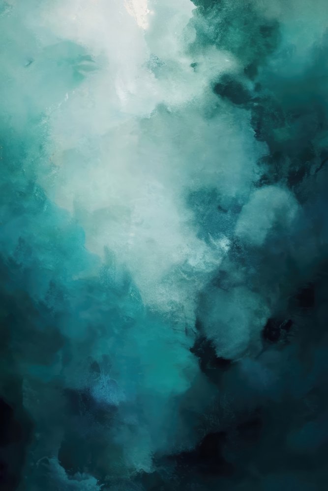 Deep Teal Swirls by Alpenglow Workshop