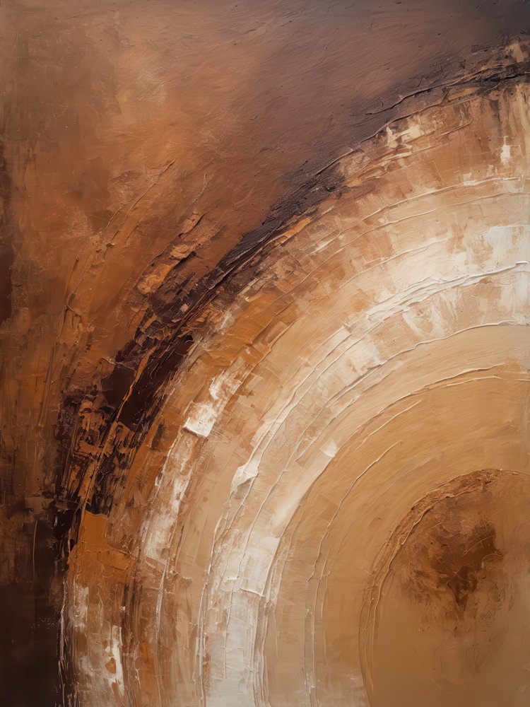 Earthy Arcs Abstract by Alpenglow Workshop