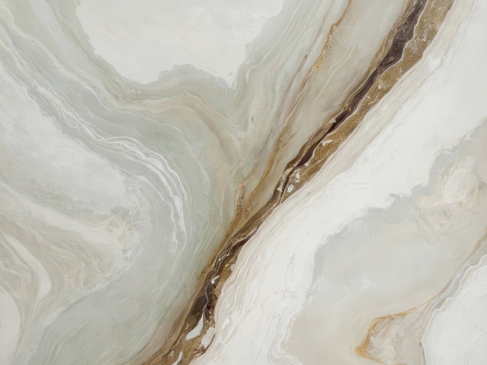 Elegant Golden Marble Flow by Alpenglow Workshop