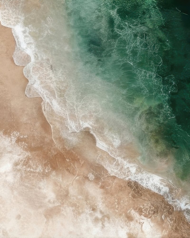 Emerald Shoreline Waves by Alpenglow Workshop