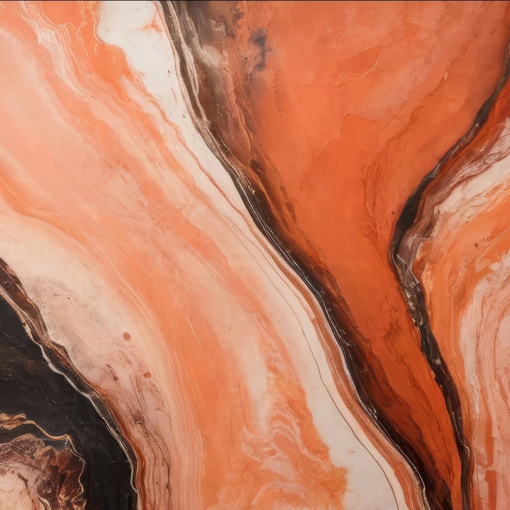 Flowing Orange Marble by Alpenglow Workshop