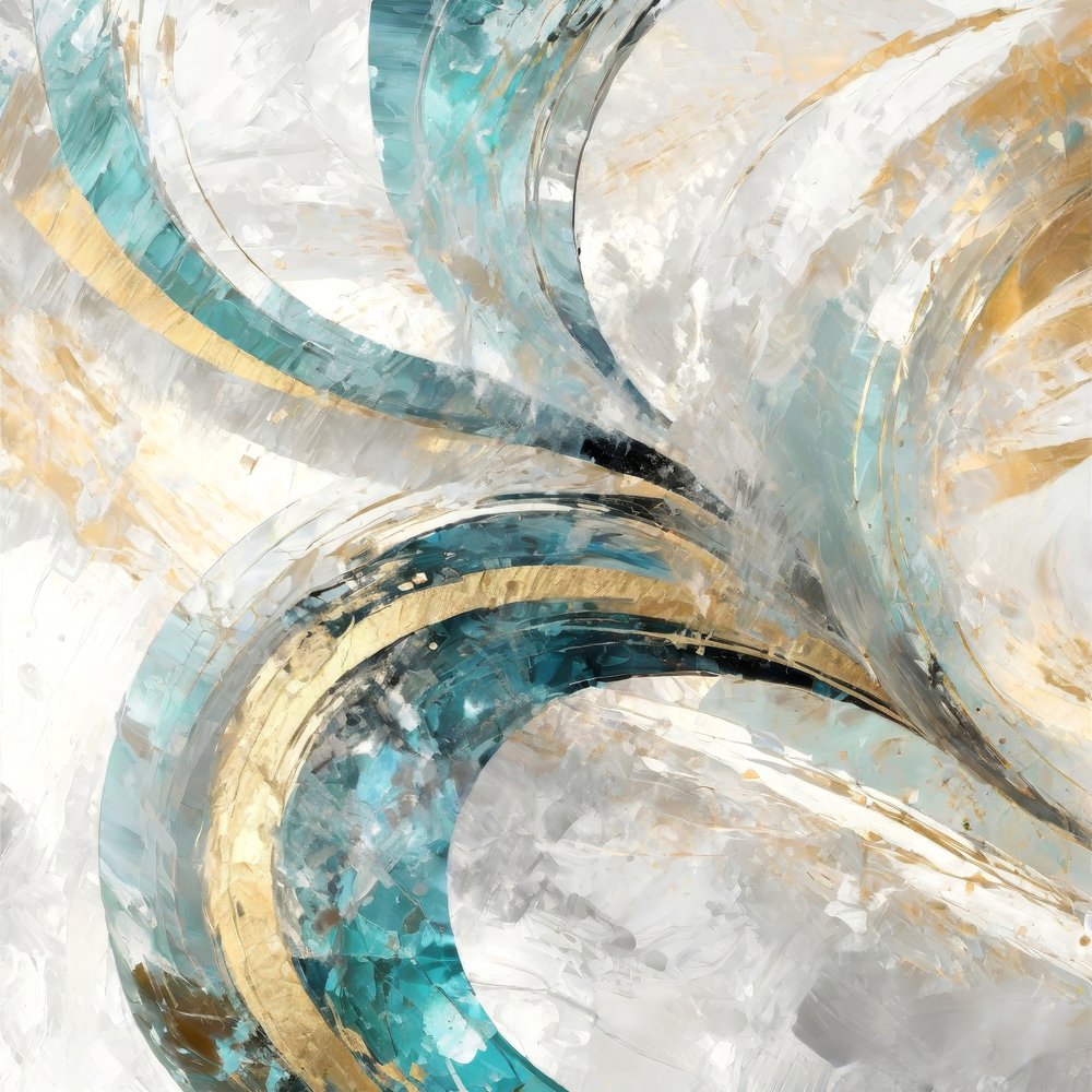 Fluid Gold Abstract by Alpenglow Workshop