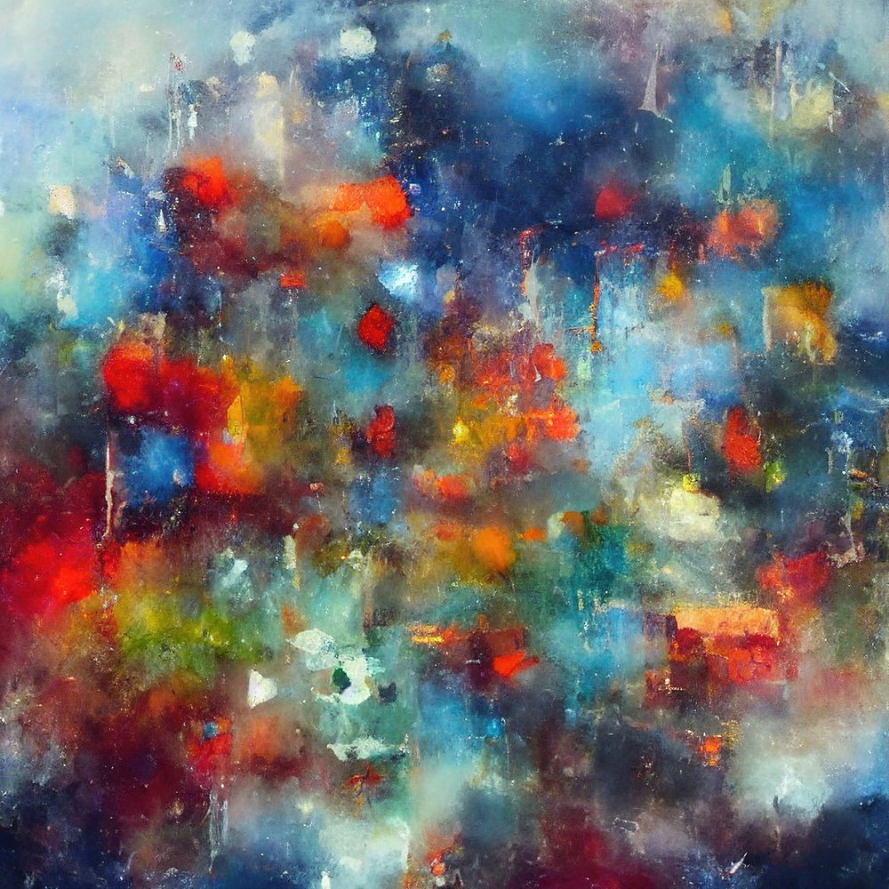 Modern Colorful Abstraction by Alpenglow Workshop