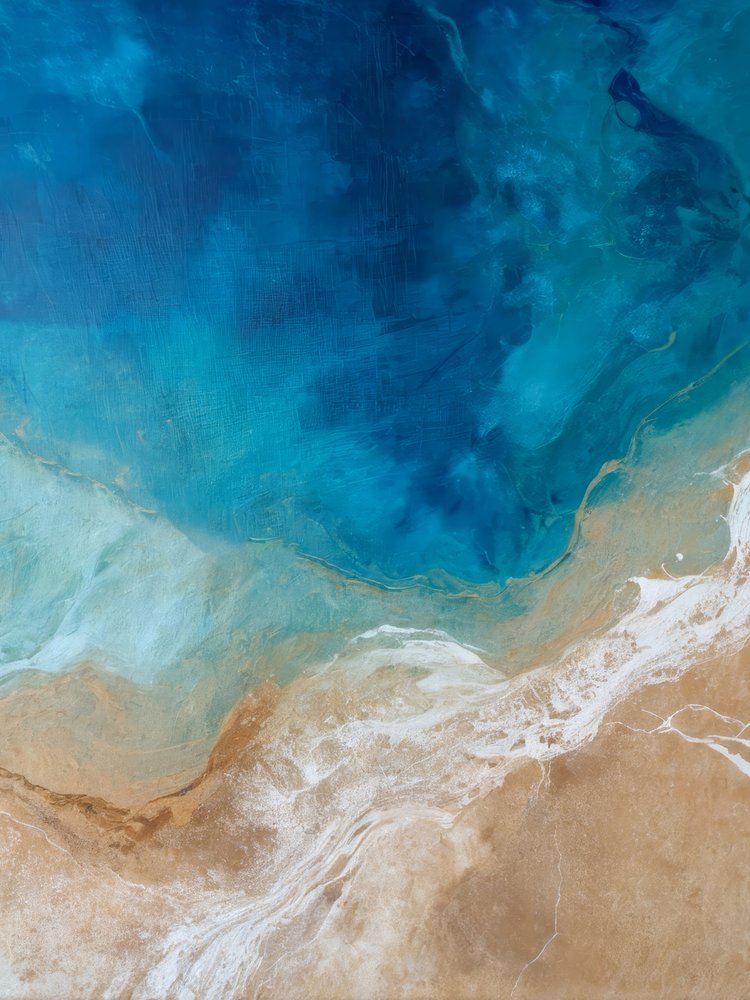 Ocean Shore Abstract by Alpenglow Workshop