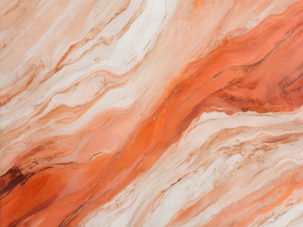 Orange Marble Flow by Alpenglow Workshop