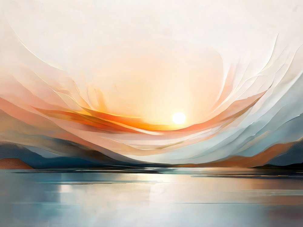 Serene Abstract Sunrise by Alpenglow Workshop