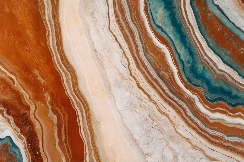 Teal Marble Swirl by Alpenglow Workshop