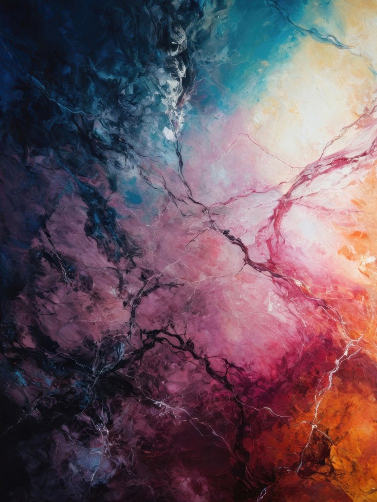 Vibrant Cosmic Marble by Alpenglow Workshop