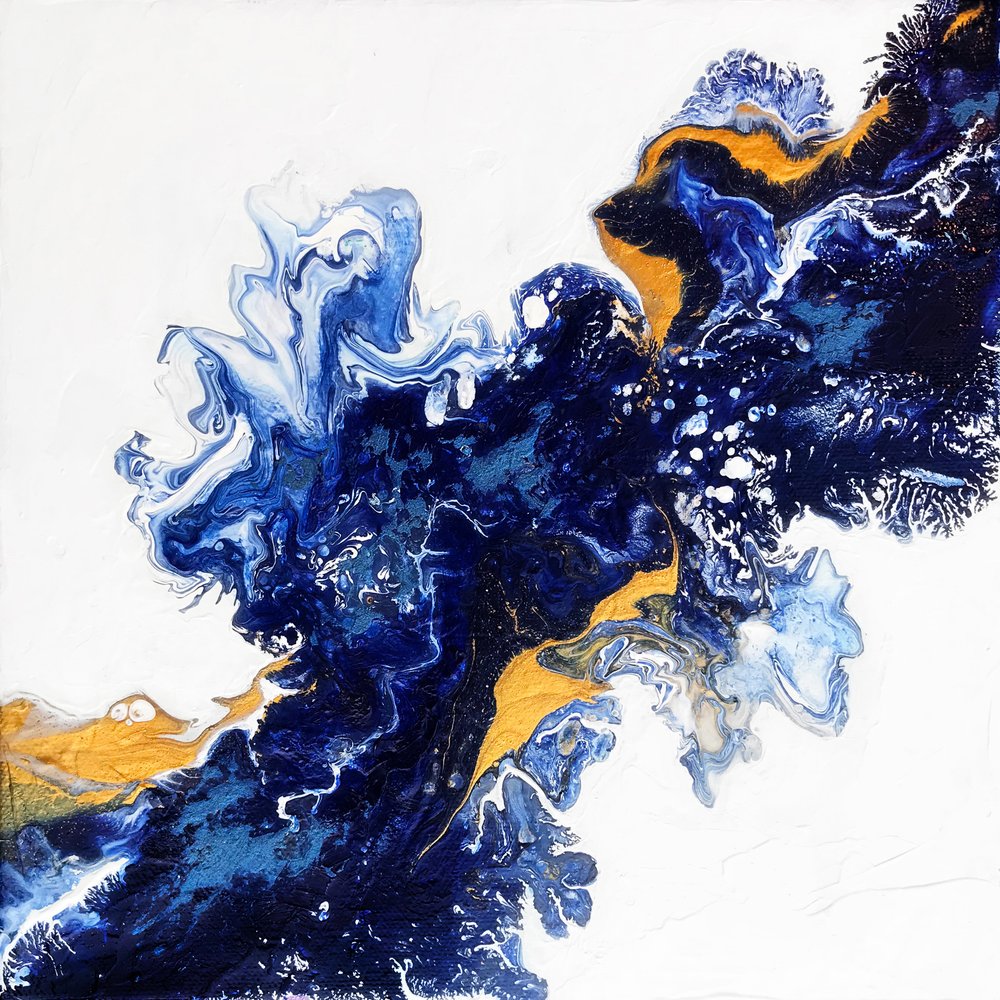 Blue Gold Flow by Alyson Storms