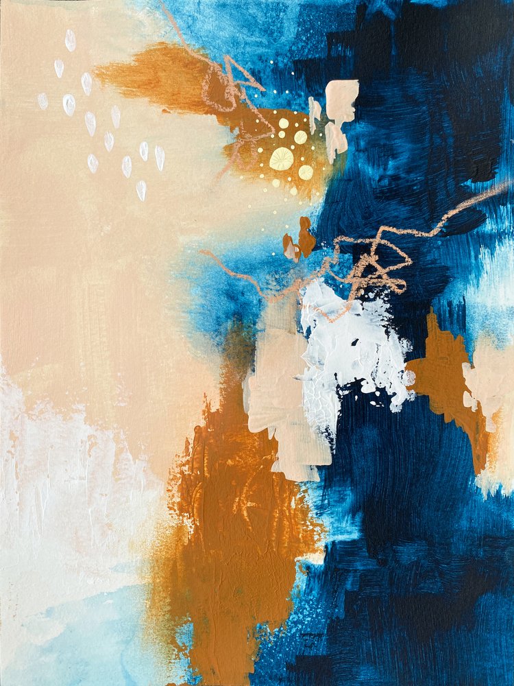 Dynamic Blue Gold by Alyson Storms