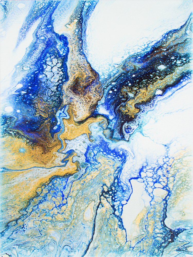 Golden Blue Flow by Alyson Storms