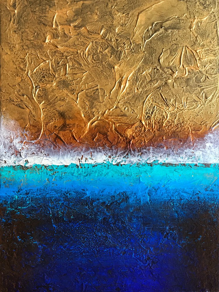 Golden Blue Horizon by Alyson Storms