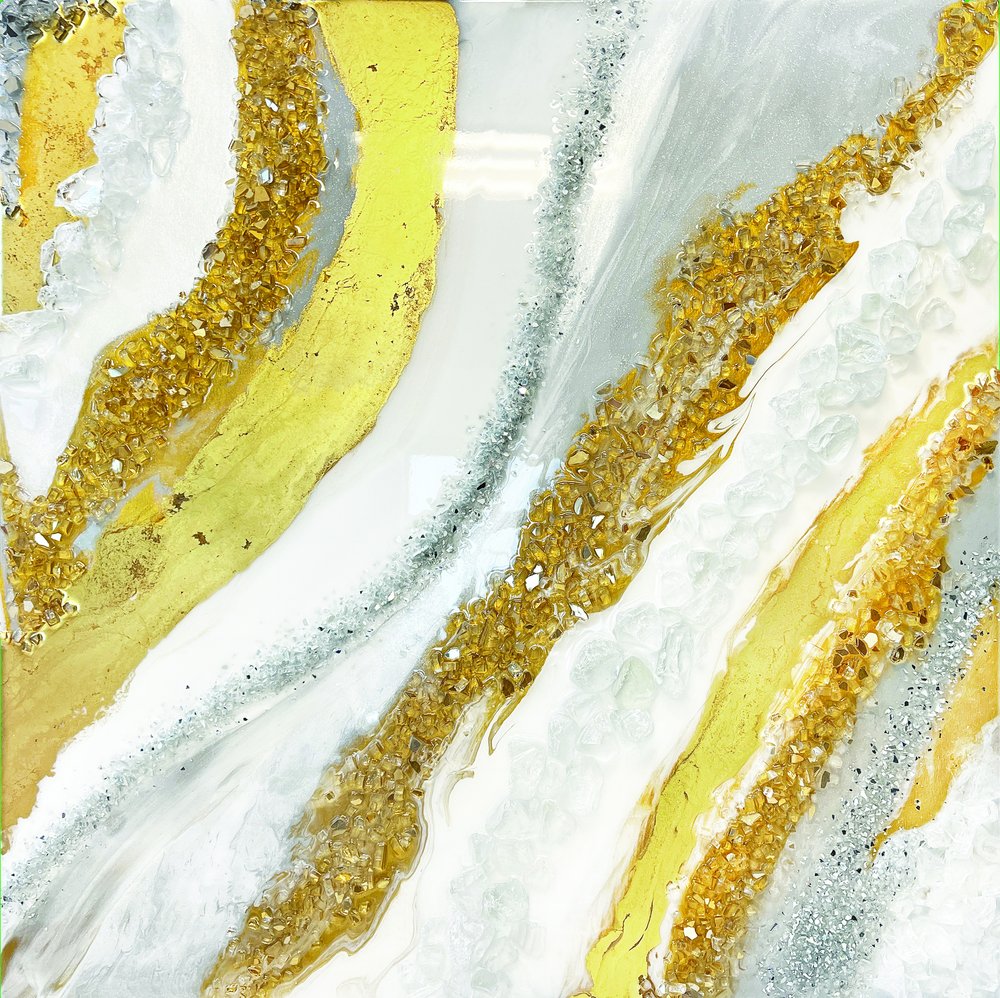 Opulent Gold Swirls by Alyson Storms