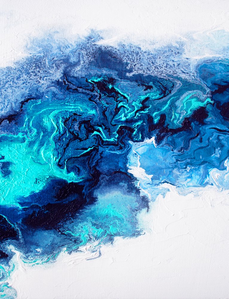 Swirling Ocean Blues by Alyson Storms