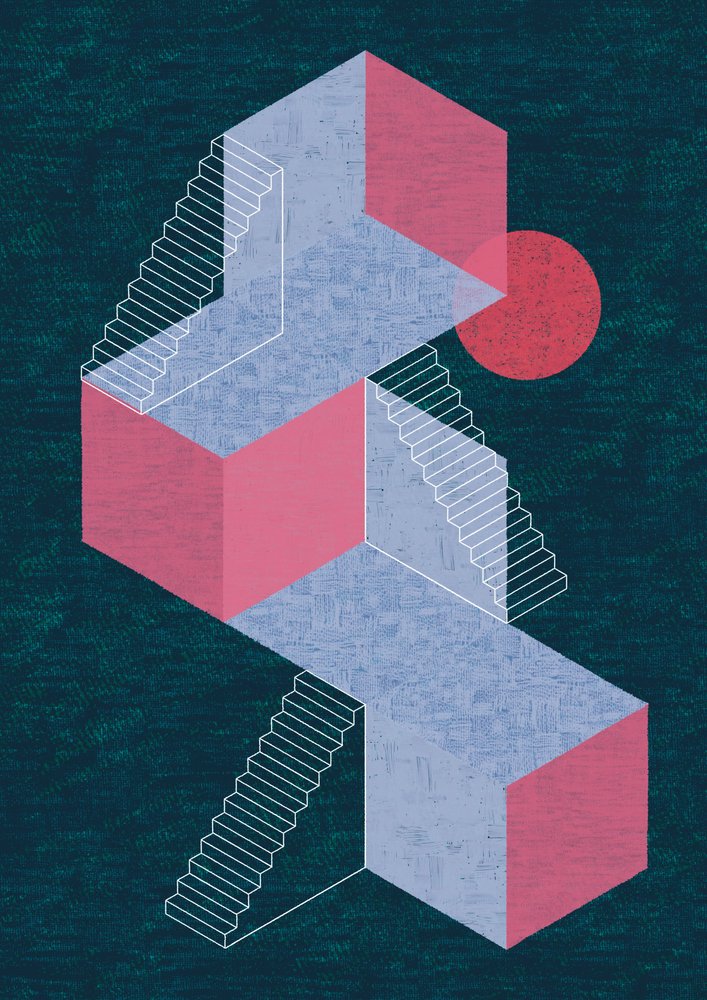 Impossible Staircase Geometry by Amy Louise Baker