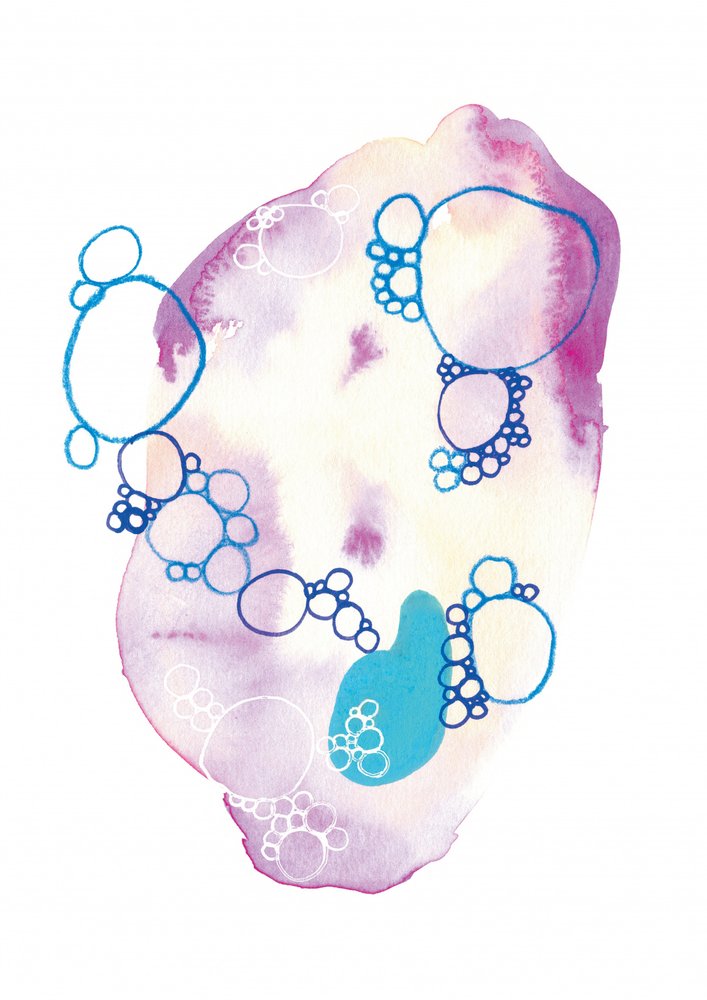 Soft Abstract Bubbles by Amy Louise Baker